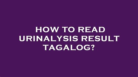 result in tagalog